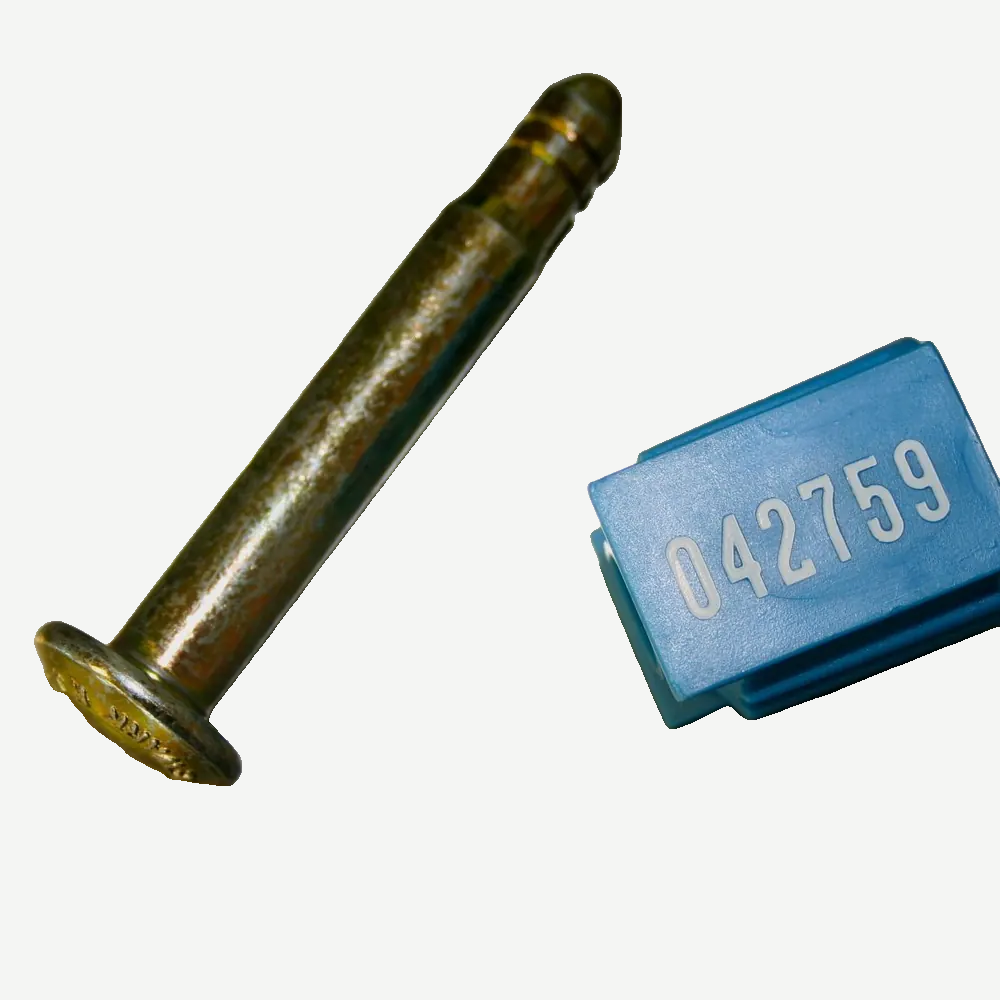 Scellé à boulon numéroté bleu
