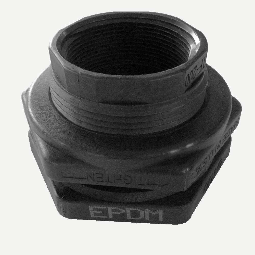2″ Polypropylene Bulkhead Tank Fitting with EPDM Gasket — TF200